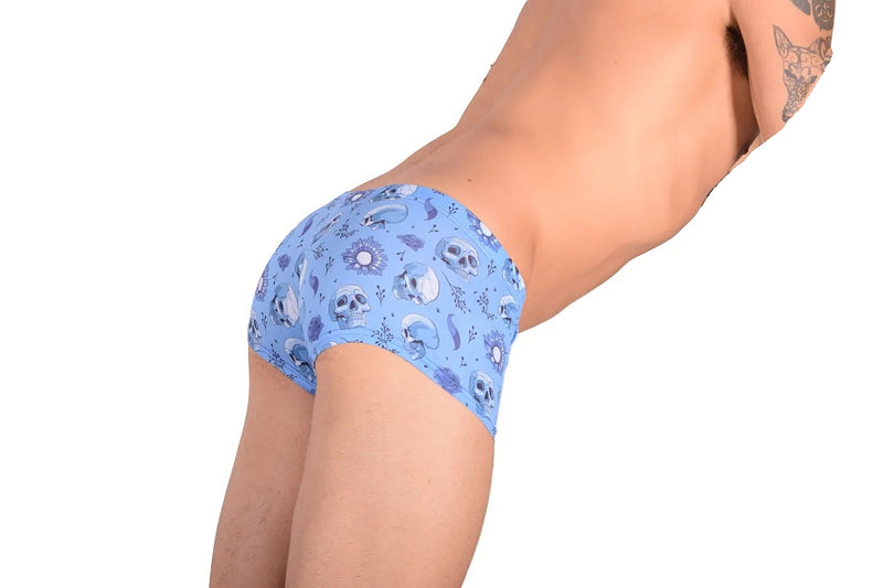 SMU Skulls Mini Boxer Brief Sporty Cut Blue P01005 H43