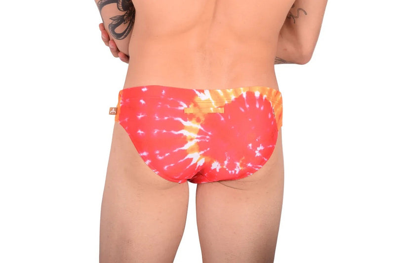 Marcuse Paradise Maillot De Bain Slip De Bain Orange Tie Dye 1