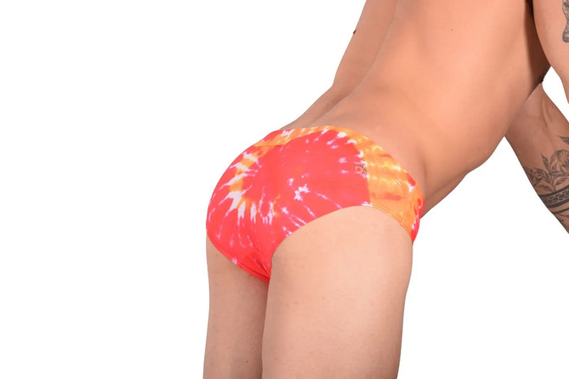 Marcuse Paradise Maillot De Bain Slip De Bain Orange Tie Dye 1