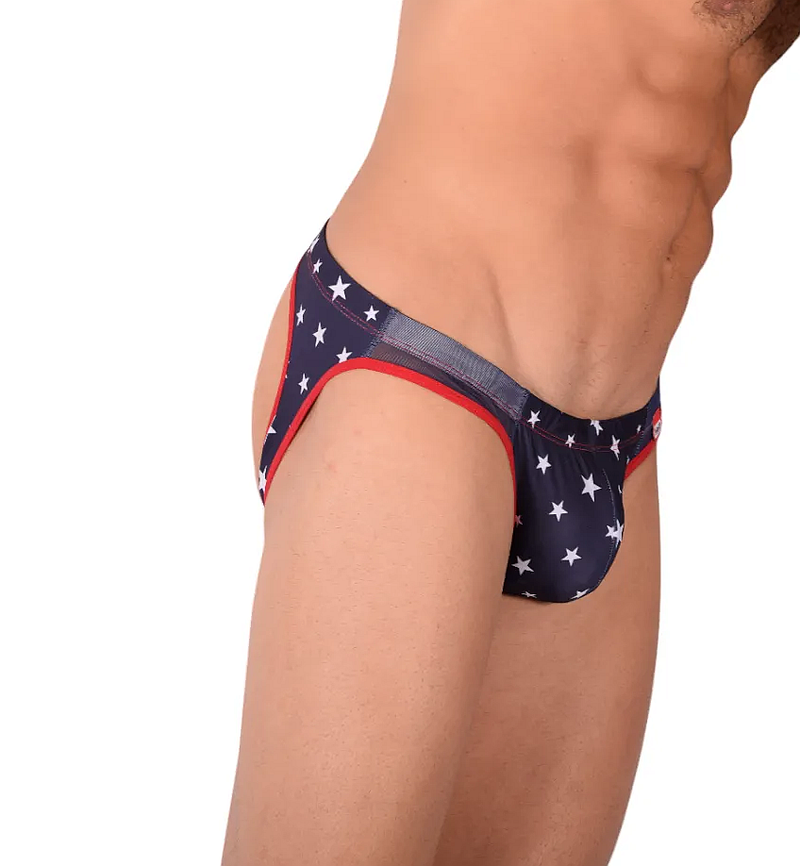 PIKANTE Star Jock Style Ultra Bas Jock Couverture Minimale Bleu Foncé 0827 3