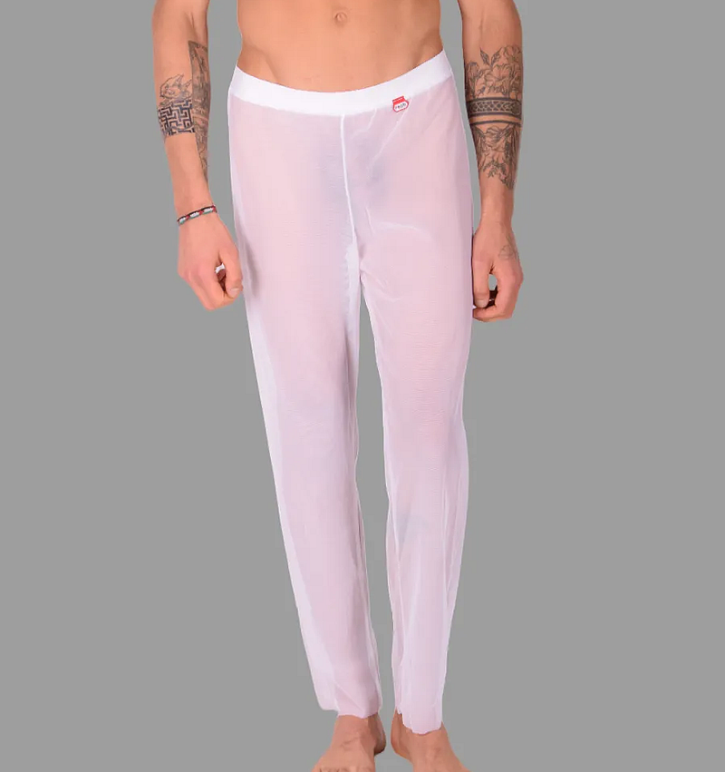 PIKANTE Pantalon en maille Vous Pantalon blanc transparent d'une douceur suprême longueur cheville 0490 4