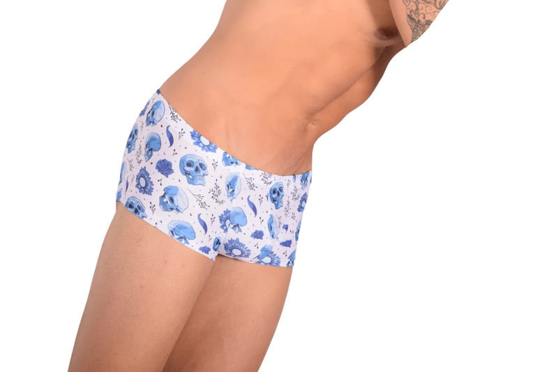 SMU Skulls Mini Boxer Brief Sporty Cut White P01005 H42