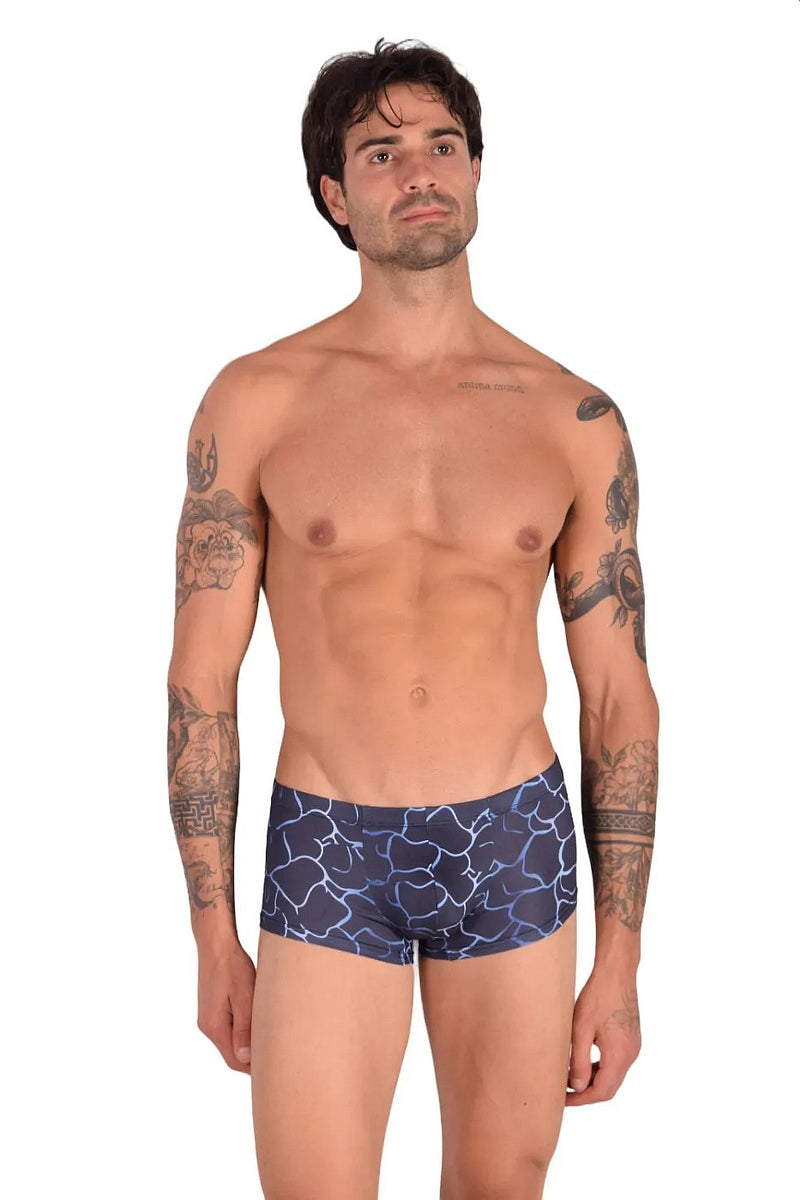 SMU Artistic Mini Boxer Brief Sports Cut Mixed Blues P01005 H50