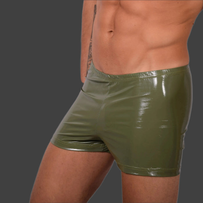 Small SMU Boxer Short Walk Around Vinyl Khaki Shorts 33491 MX13