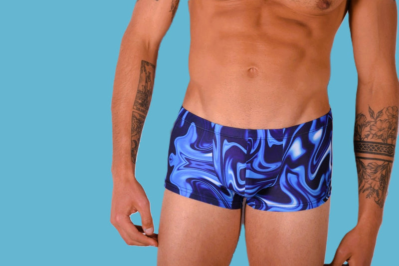 SMU Catch-Me Mini Boxer Brief Sports Cut Mixed Blue P01005 H49