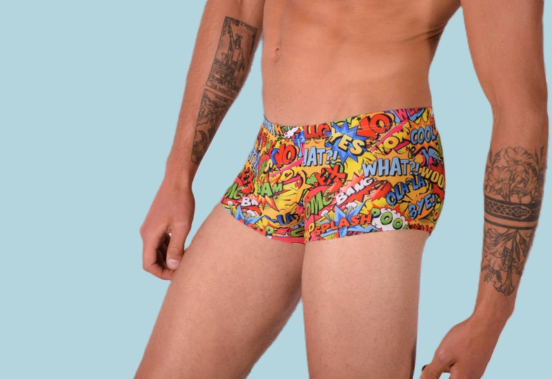 SMU Soft Mini Boxer Verbal Sporty Cut Multi Color P01005 H46