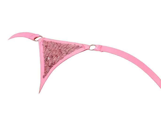 O/S SMU String Tanga Pink Paillette ajustable 30-38 inch SX 100624
