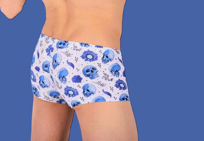 SMU Skulls Mini Boxer Brief Sporty Cut White P01005 H42