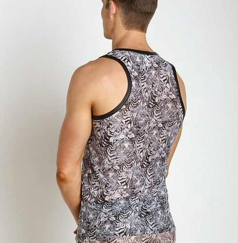 XL Gregg Homme Frisky Sheer Tank Top Tiger Print 130402 GT1