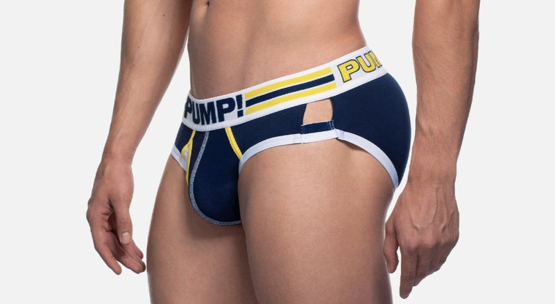 PUMP Sidecut Brief RECHARGE Navy Stretch Cotton Briefs 12061 P14