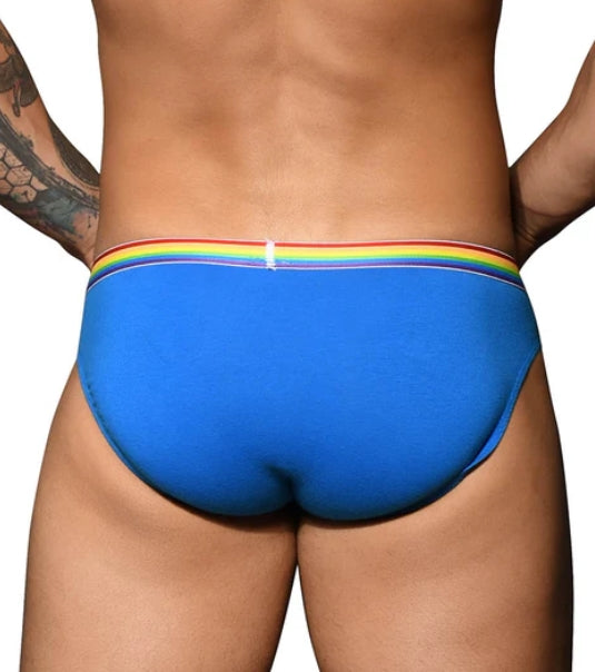 1-Small ANDREW CHRISTIAN Boy Pride Rainbow Aqua Brief Fun 8