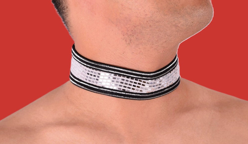 TOF PARIS Collier Mode Pailleté Argent Collier à Sequins Argent