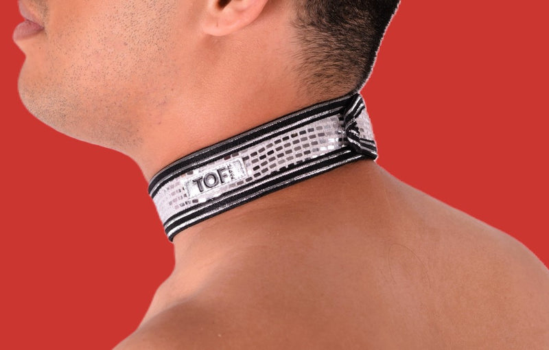 TOF PARIS Collier Mode Pailleté Argent Collier à Sequins Argent