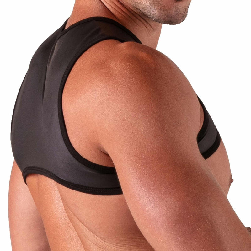 Absolu Male By TOF PARIS Bond*ge Crop - Harness Adjustable Front Lacing Black 42