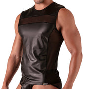 Absolu Male By TOF PARIS Rebel Mesh Tank Top Crew - Neck With Secret Pocket 11