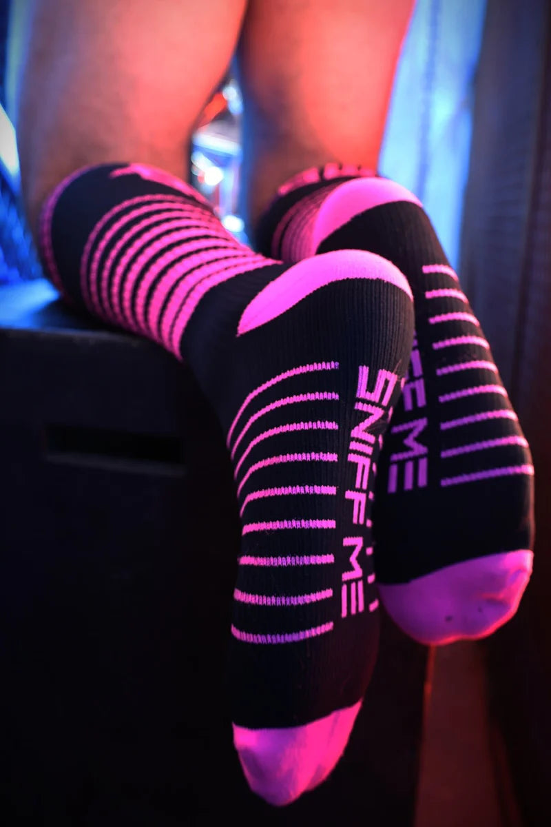BREEDWELL After Dark Long Socks One Size Knee Socks in Neon Pink 6