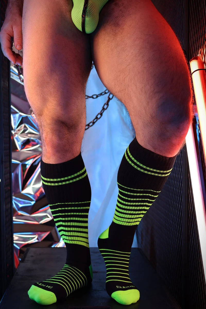 BREEDWELL After Dark Long Socks One Size in Neon Green 6