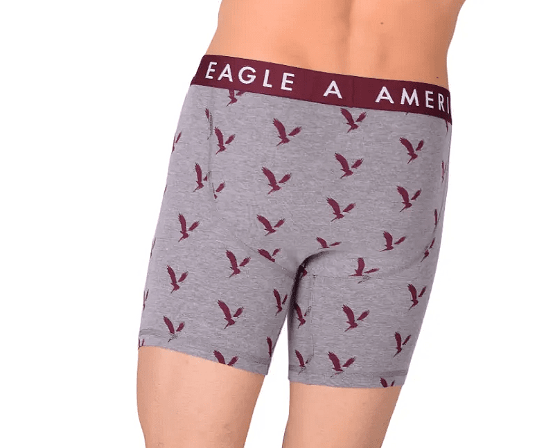 American Eagle Grey Eagles Fly Front Boxer Brief AE15