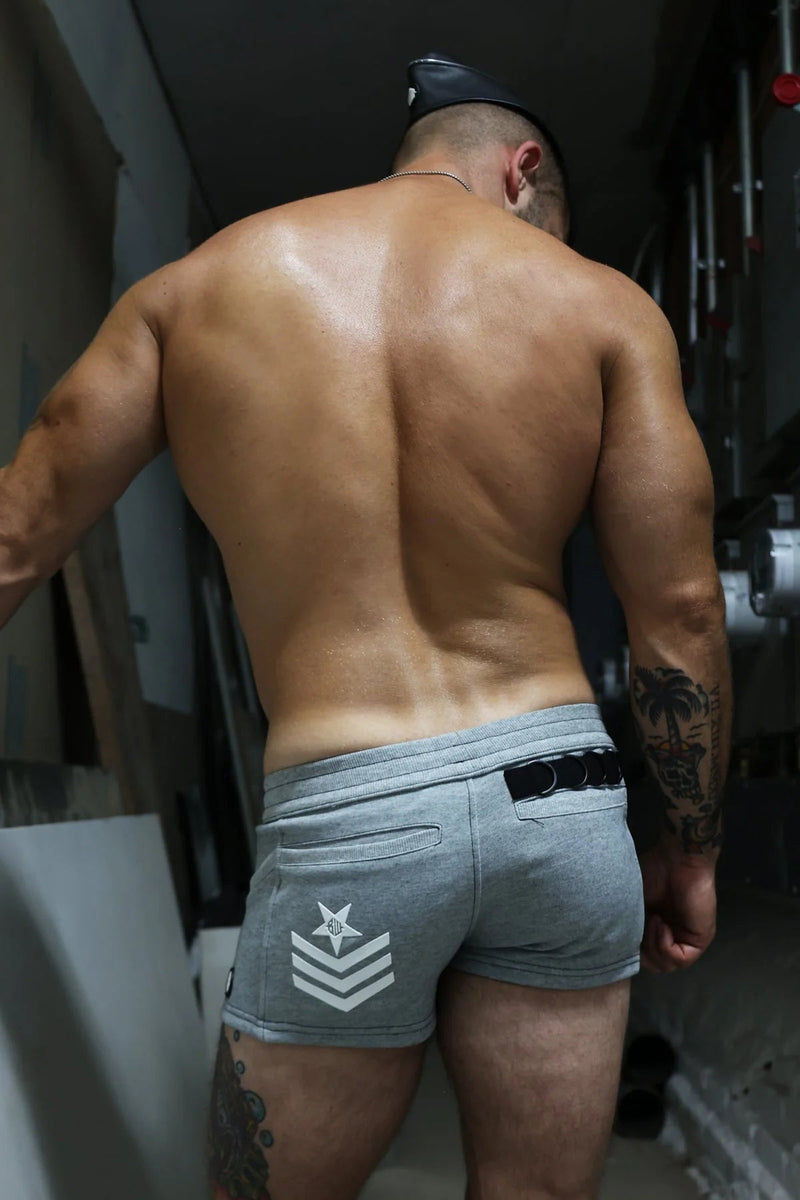 BREEDWELL Cockpit Shorts With D Ring Front And Back Pockets in Grey Heather 535