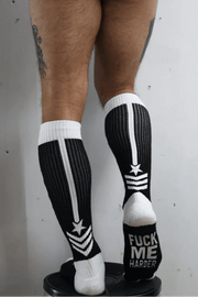 BREEDWELL Cockpit Socks Soft Yarn Fabric Long Sock in Black 535