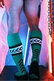 BREEDWELL Daddy's Favorite Long Socks O/S in Green 534