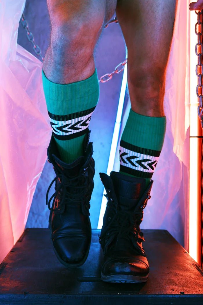 BREEDWELL Daddy's Favorite Long Socks O/S in Green 533
