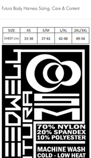 BREEDWELL Futura Body Harness Jacquard Chevron Removable Side in Aqua Blue9