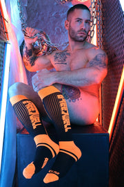 BREEDWELL Long Socks Eternity Knee Sock in Neon Orange 451