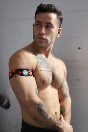 BREEDWELL Neo Camo Armbands Glow in Blacklight Neon Orange2