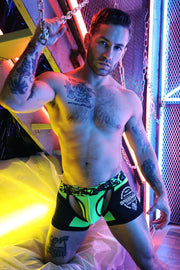 BREEDWELL Neo - Camo Boxer Chock Chaps Combo Jock Green Neon 154