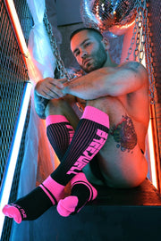 BREEDWELL Sock Eternity Long Knee Socks in Neon Pink 451