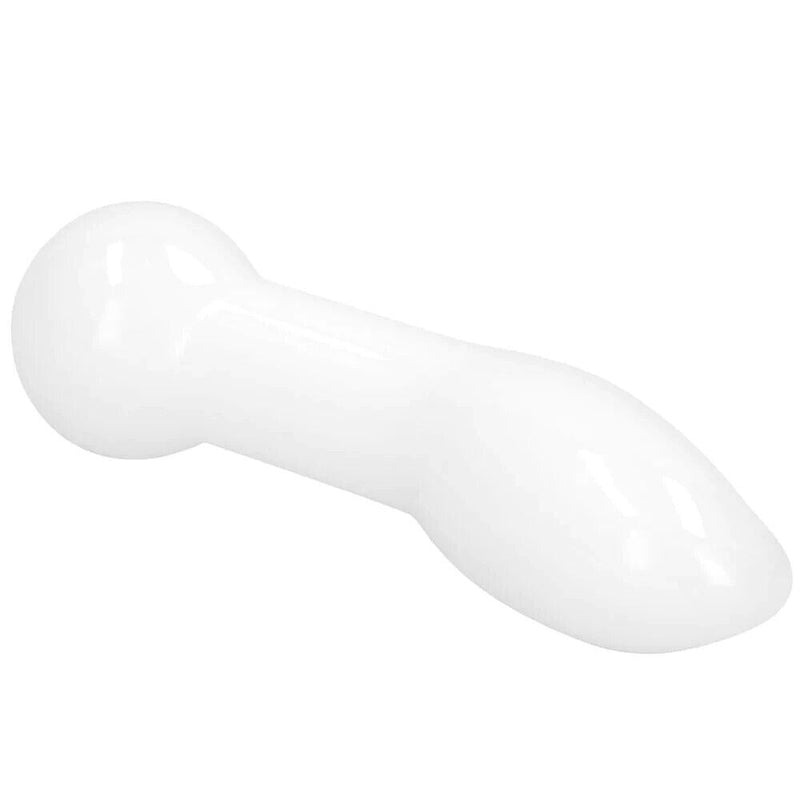 Chrystalino Blaze Borosilicate Glass Butt Plug in White 4.5'' SX3 - SexyMenUnderwear.com
