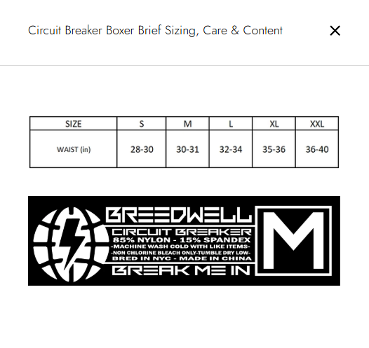 BREEDWELL Circuit Breaker Boxer Brief Large Pouch in Black 22