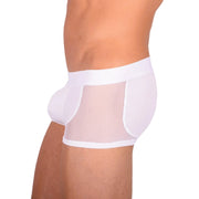 DOREANSE Mens Boxer brief sexy side mesh fabric White 1705 133