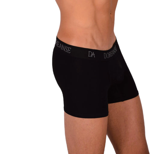 Doreanse mens Boxer Shorty Casual Cotton Blend Black 1767 62