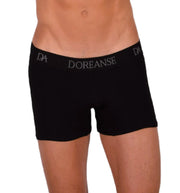 Doreanse mens Boxer Shorty Casual Cotton Blend Black 1767 67