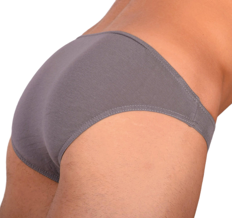 DOREANSE Mens Micro Briefs Sexy Fashion Cotton Modal Lycra Slip Gray 1281 132