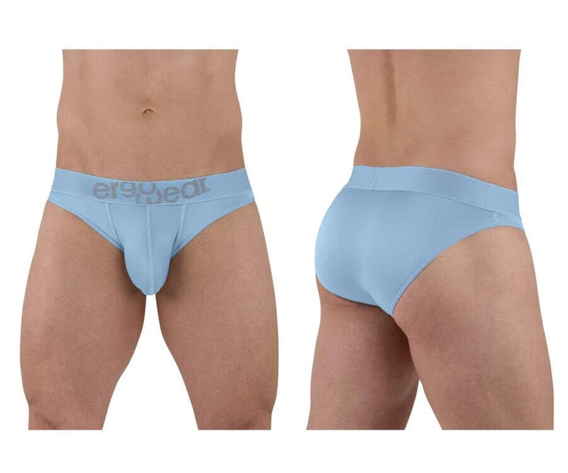 ErgoWear Bikini Brief HIP Low - Rise Stretchy Briefs Seamed Pouch Cool Blue 15034
