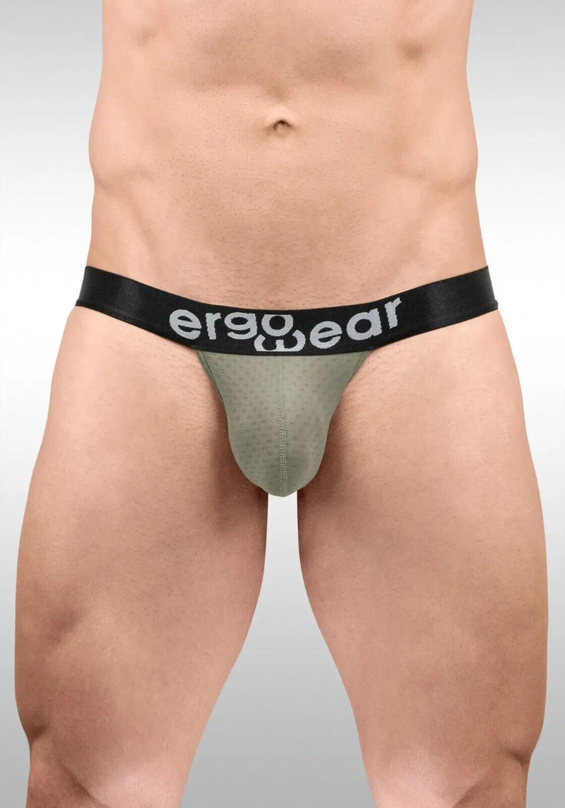 ErgoWear Bikini Briefs MAX Flow 3D Pouch Micro - Perforated Brief Smoke Green 1678 - SexyMenUnderwear.com