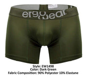 ErgoWear Boxer HIP Trunks Low - Rise Stretchy Boxer Seamed Pouch Green 14982