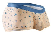 ErgoWear Boxer SLK SE Trunks Micro - Mesh 3D Pouch in Peach Birds 1774 1074