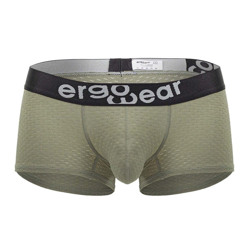 ErgoWear Boxer Trunks MAX Flow Micro Perforated Mesh in Smoke Green 16795
