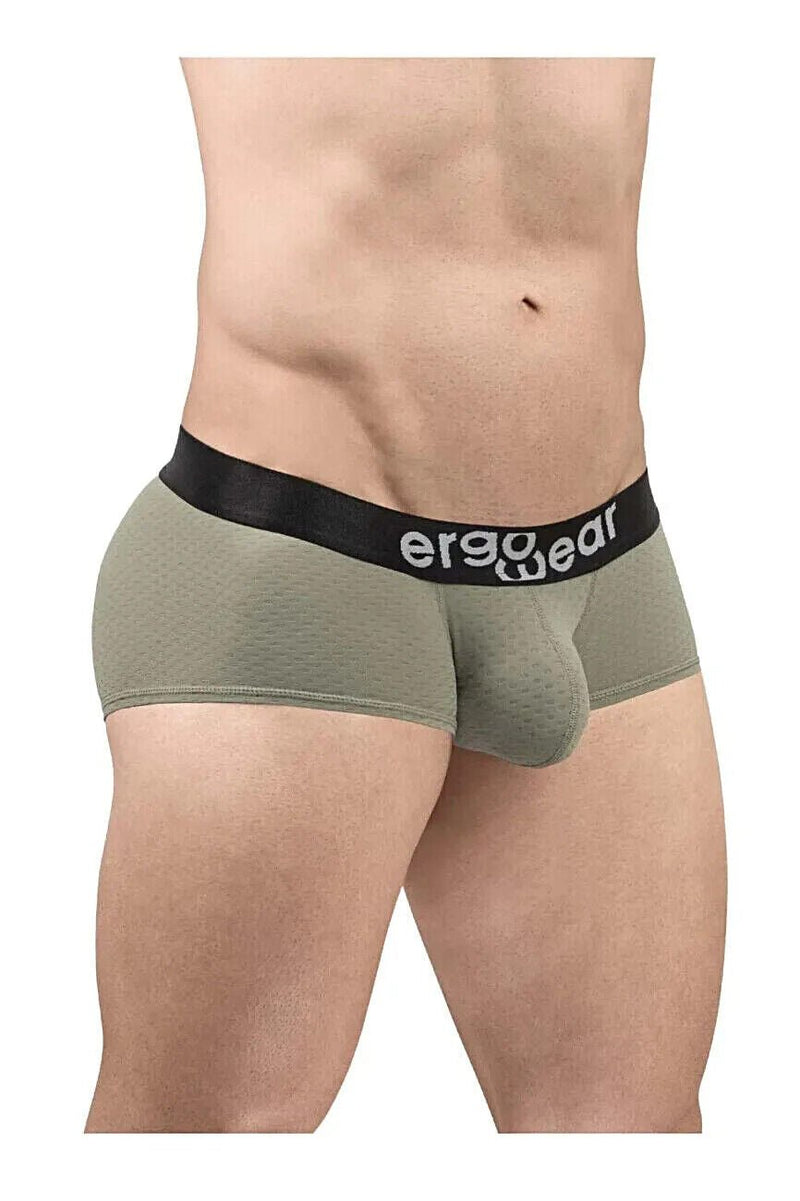 ErgoWear Boxer Trunks MAX Flow Micro Perforated Mesh in Smoke Green 16792