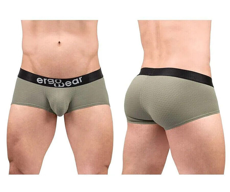 ErgoWear Boxer Trunks MAX Flow Micro Perforated Mesh in Smoke Green 16794