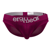 ErgoWear HIP Bikini Brief Stretchy Low - Rise Briefs Seamed Pouch Plum Red 15006