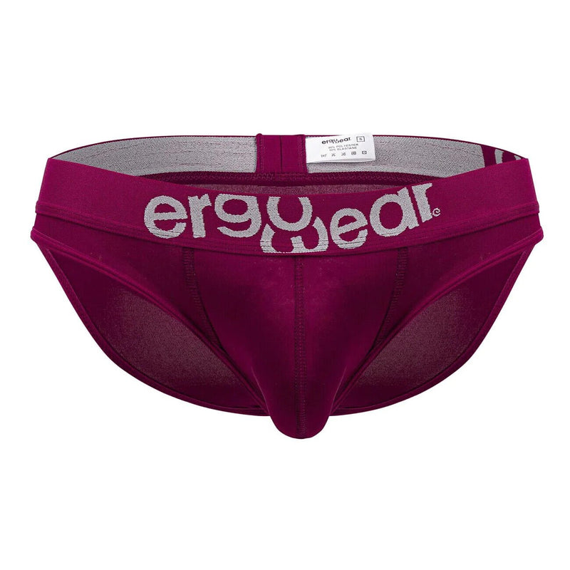 ErgoWear HIP Bikini Brief Stretchy Low - Rise Briefs Seamed Pouch Plum Red 15006
