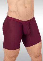 ErgoWear Long Boxer SLK Midcut Hyper - Soft 3Dimensional Pouch in Burgundy 1659 133