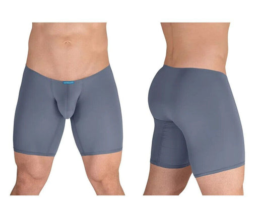 ERGOWEAR Long Boxer X4D Seamed Pouch Mid - Cut Smoke Blue 1598 92 - SexyMenUnderwear.com