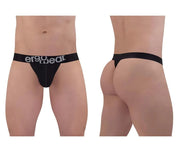 ErgoWear MAX Cotton Thongs Sporty Edge Black Low - Rise Thong 1482 894