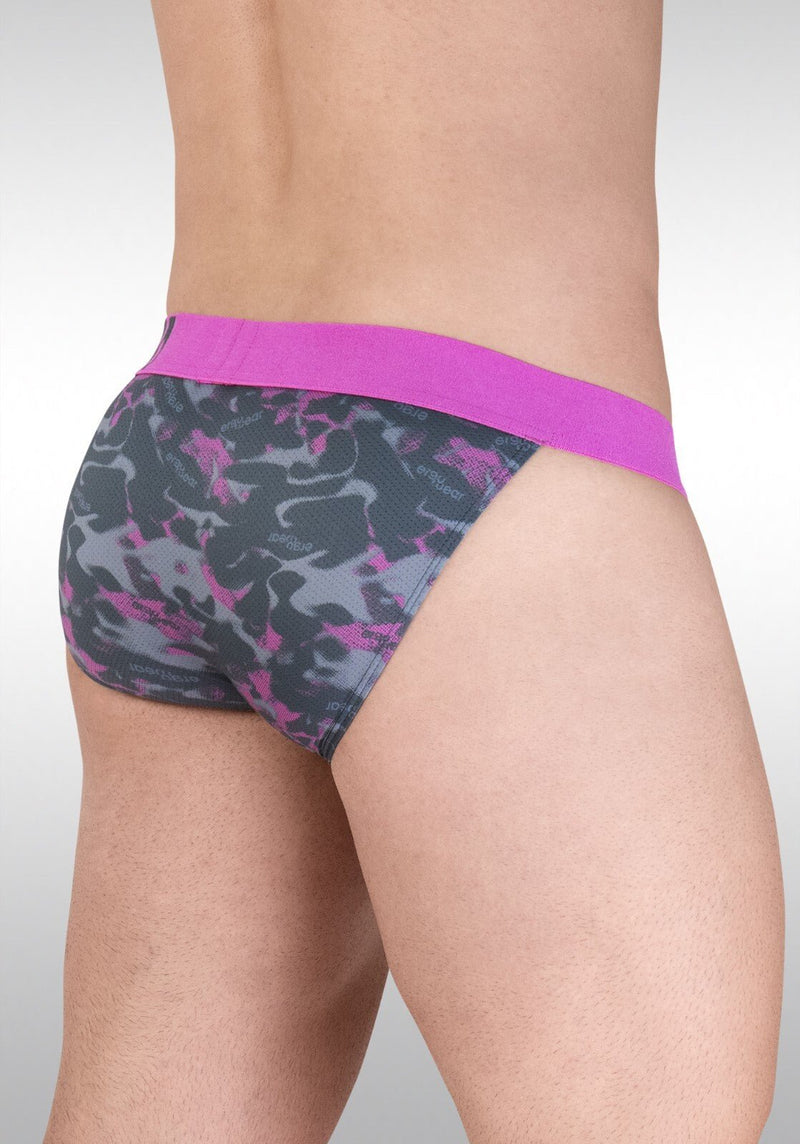 ErgoWear MAX SE Bikini Brief 3D Nose Shaped Pouch Micro Mesh Camo - Pink 1715 1321